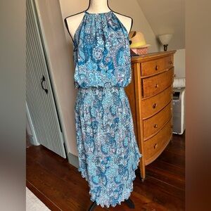 Ramy Brook Anelia Dress Turquoise sz L